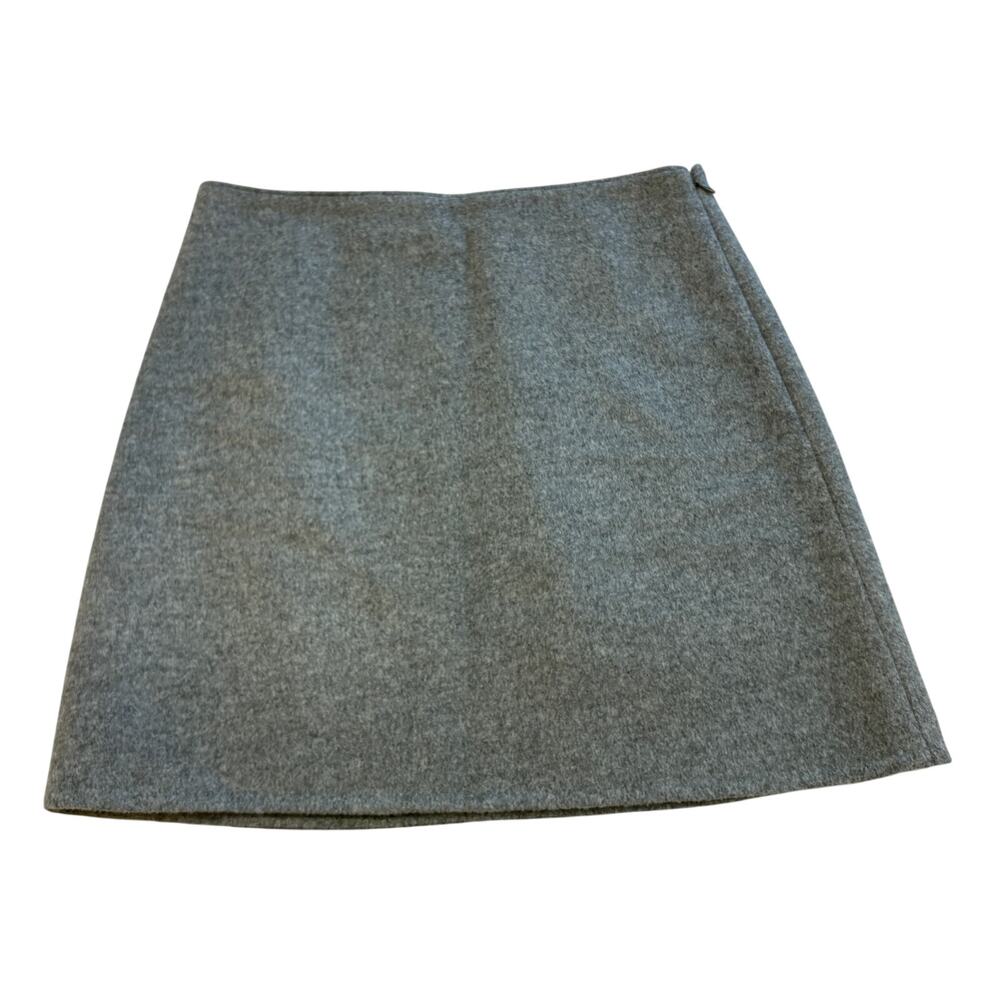 Club Monaco women Gray Wool Blend Mini A Line Skirt Size 4